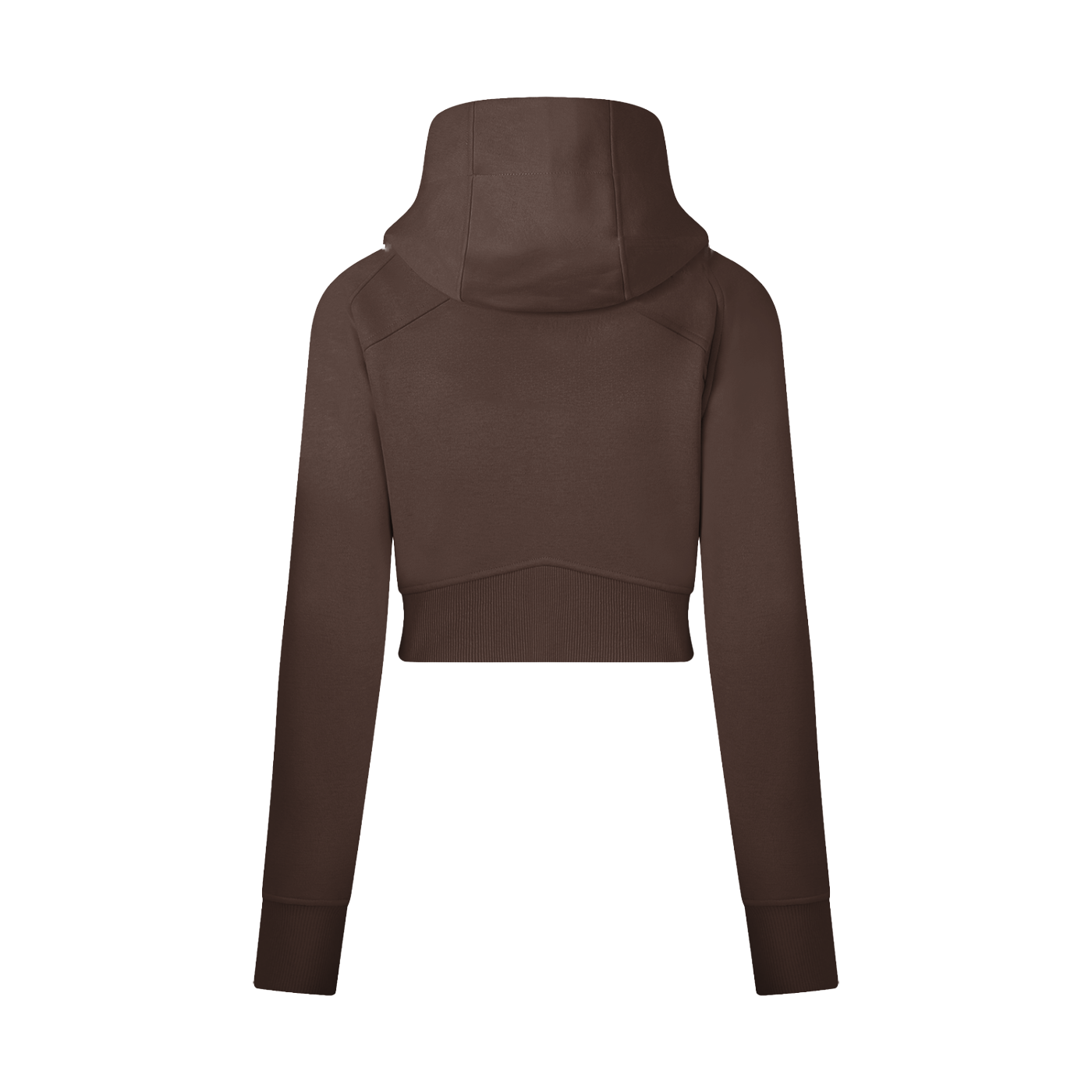 Womans Cropped Zip-Through Hoodie