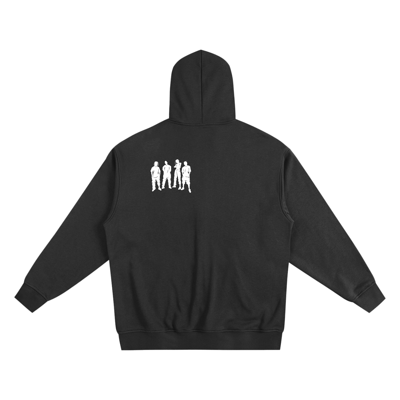 Mens Black Zip-up Hoodie - Love Hurts