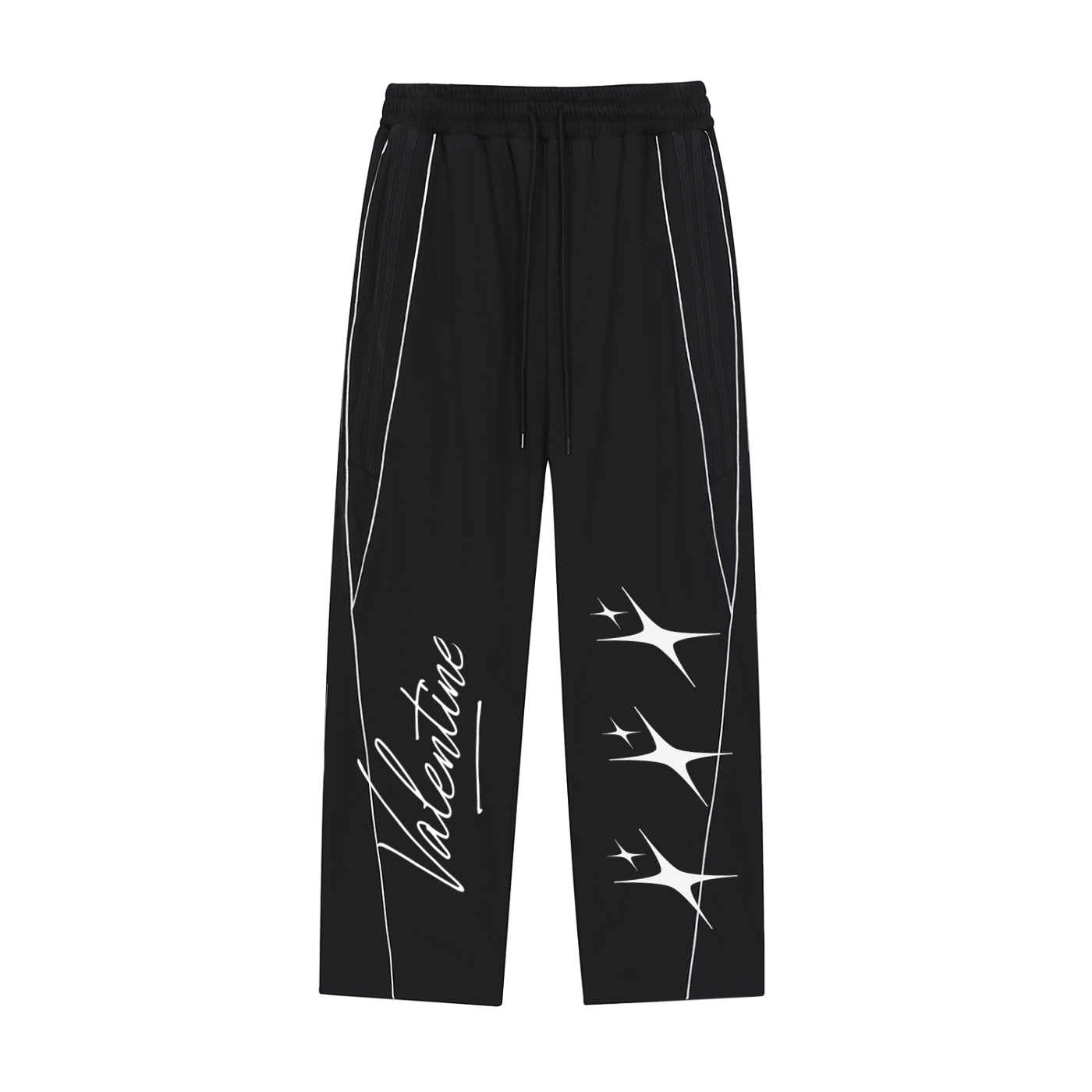 Valentine Mens Reflection Striped Straight-Leg Sweatpants