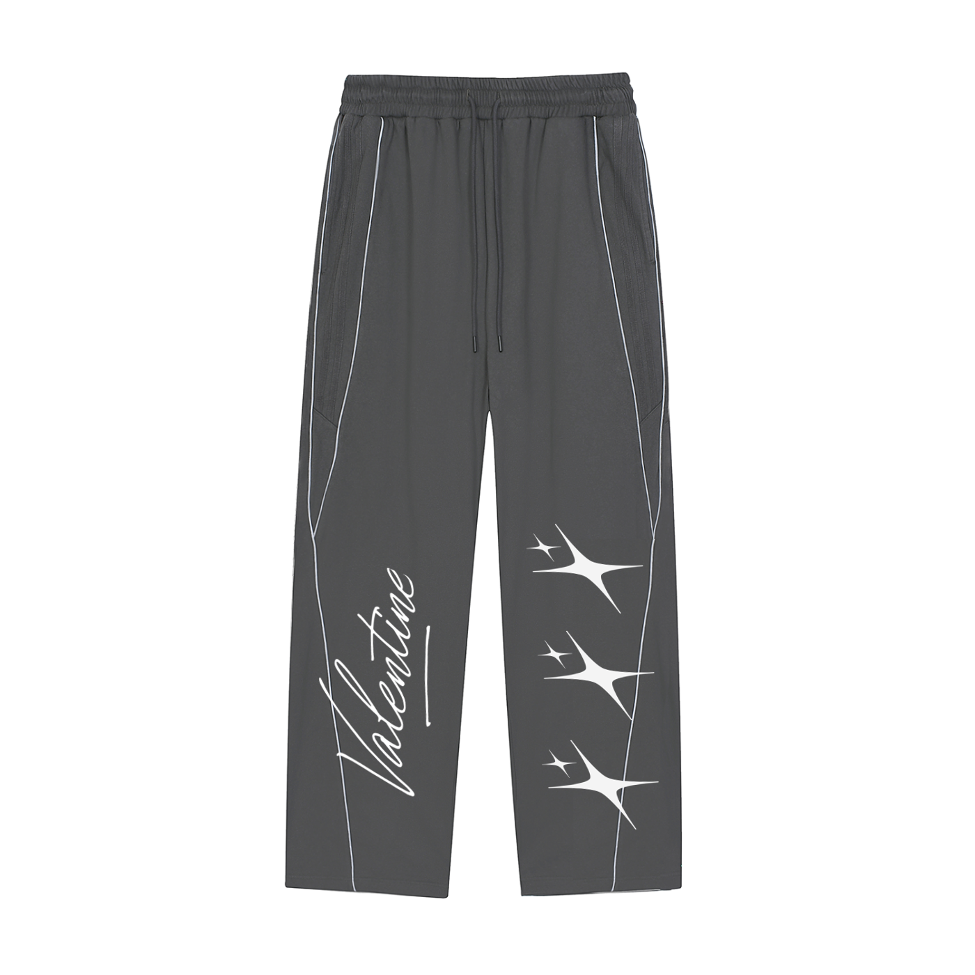 Valentine Mens Reflection Striped Straight-Leg Sweatpants