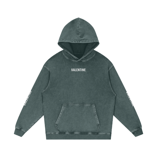 Snow Washed Green Hoodie