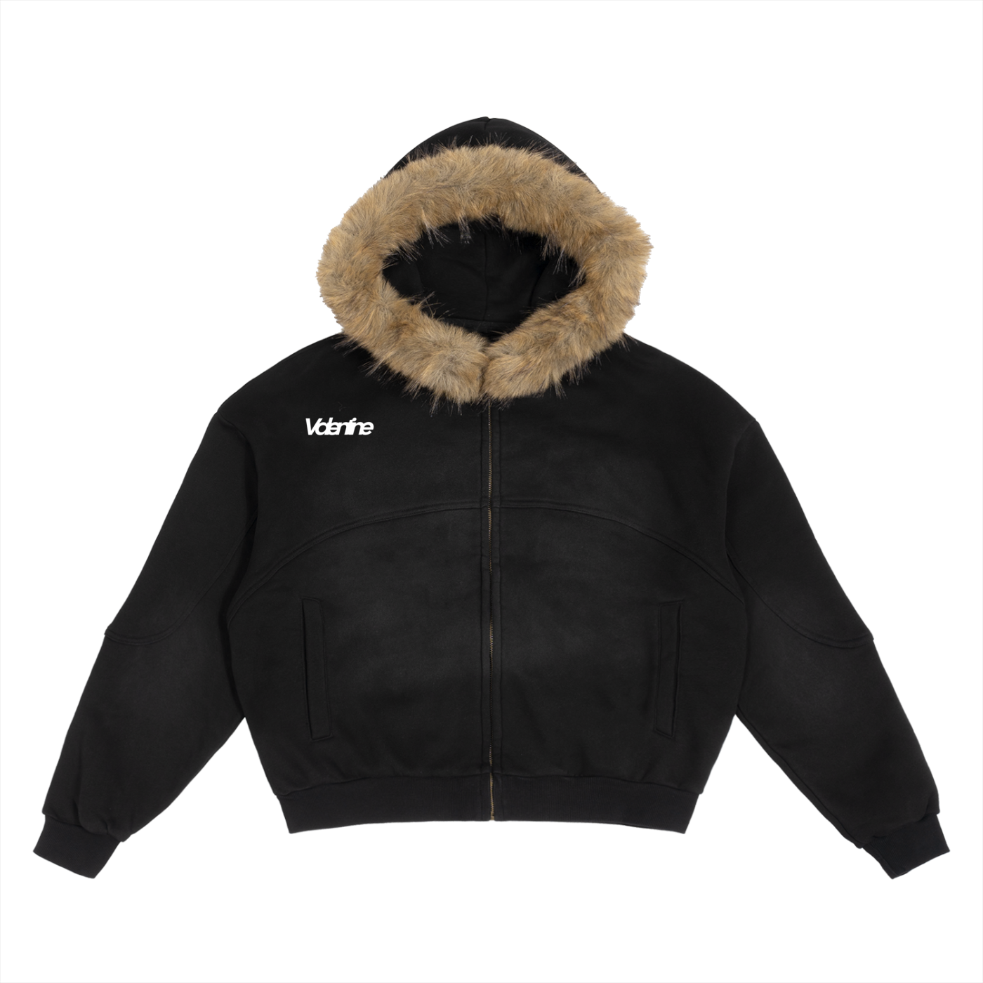 Mens Boxy Detachable Fur Hoodie – Leao Valentine