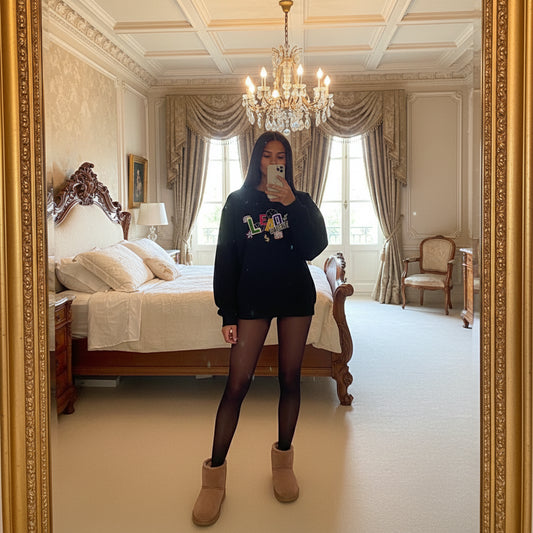 Womans Boxy Oversized Hoodie- Playful