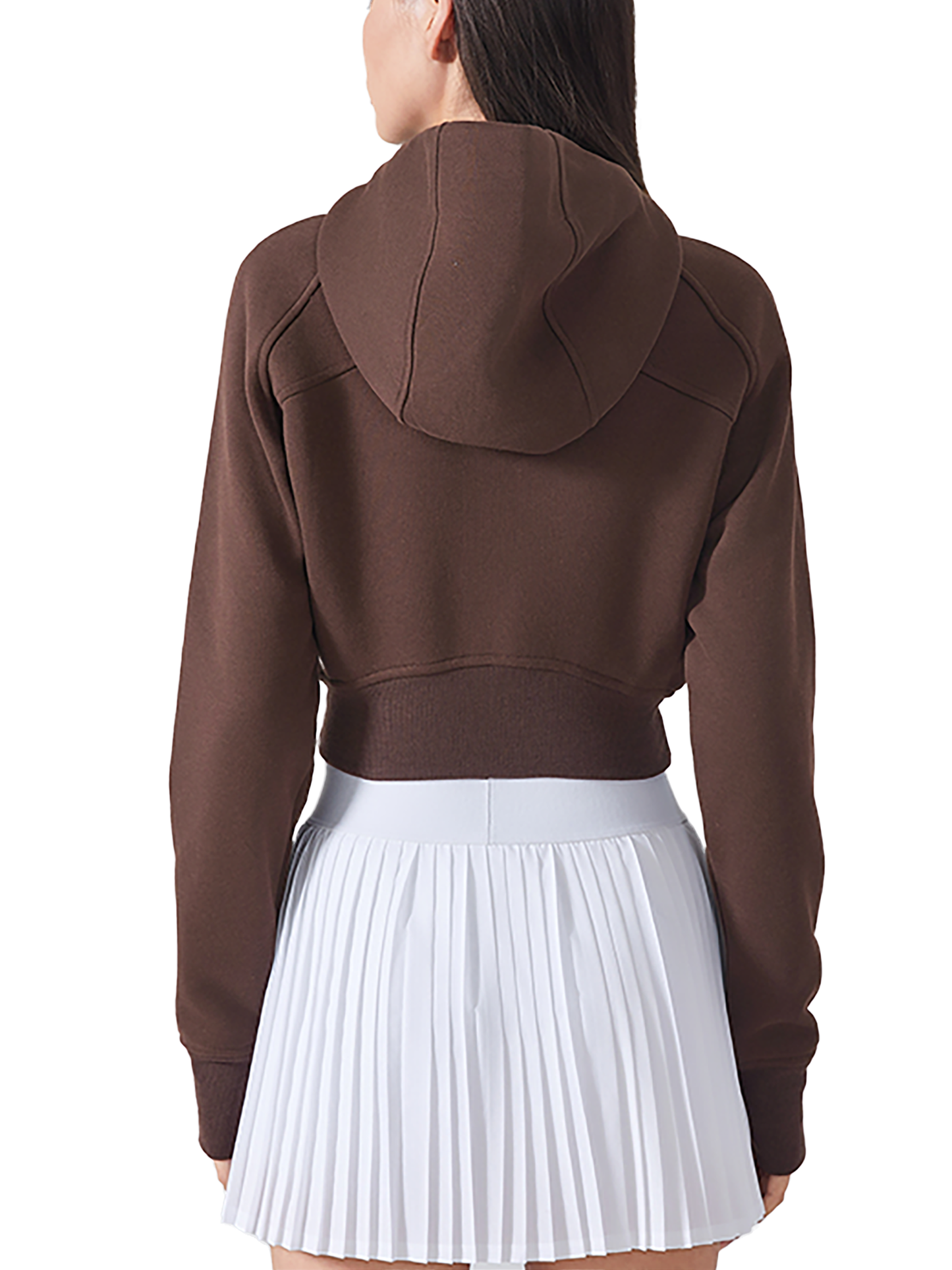 Womans Cropped Zip-Through Hoodie TrackTop