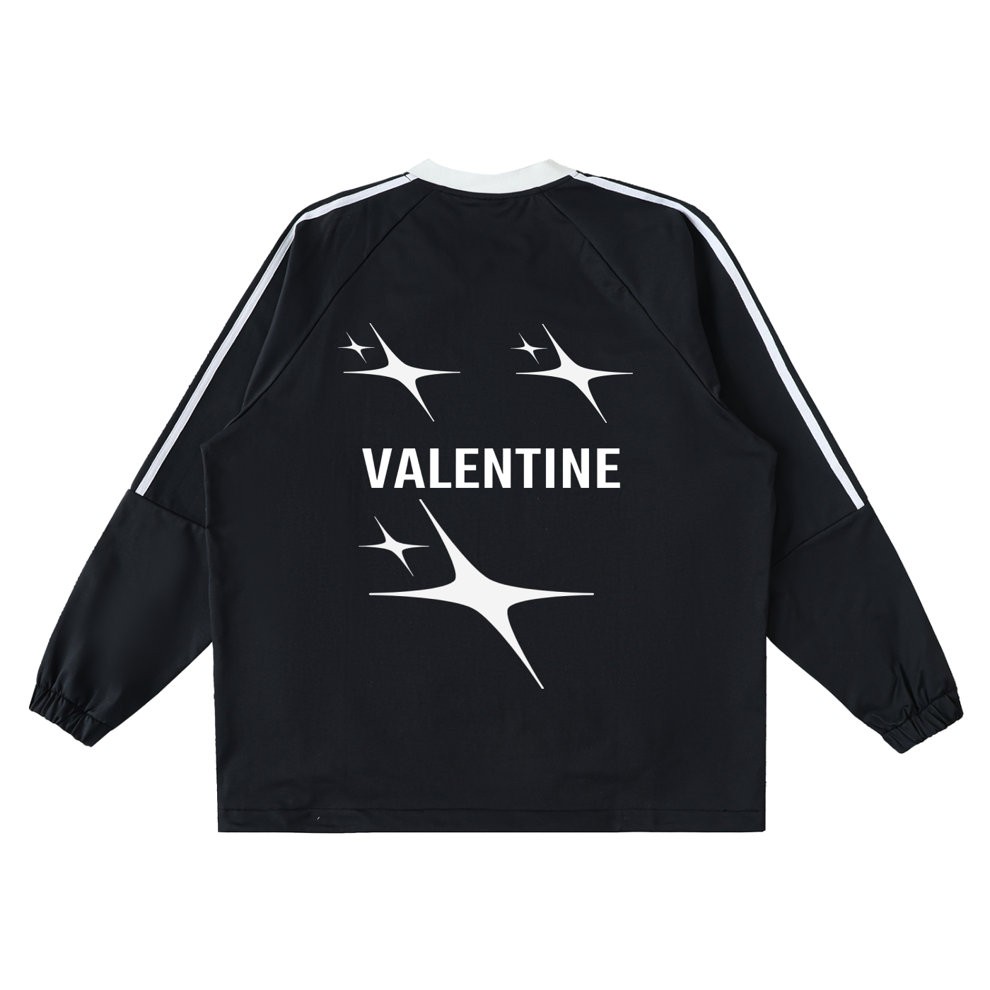 Color-Block V-Neck Long-Sleeve T-Shirt