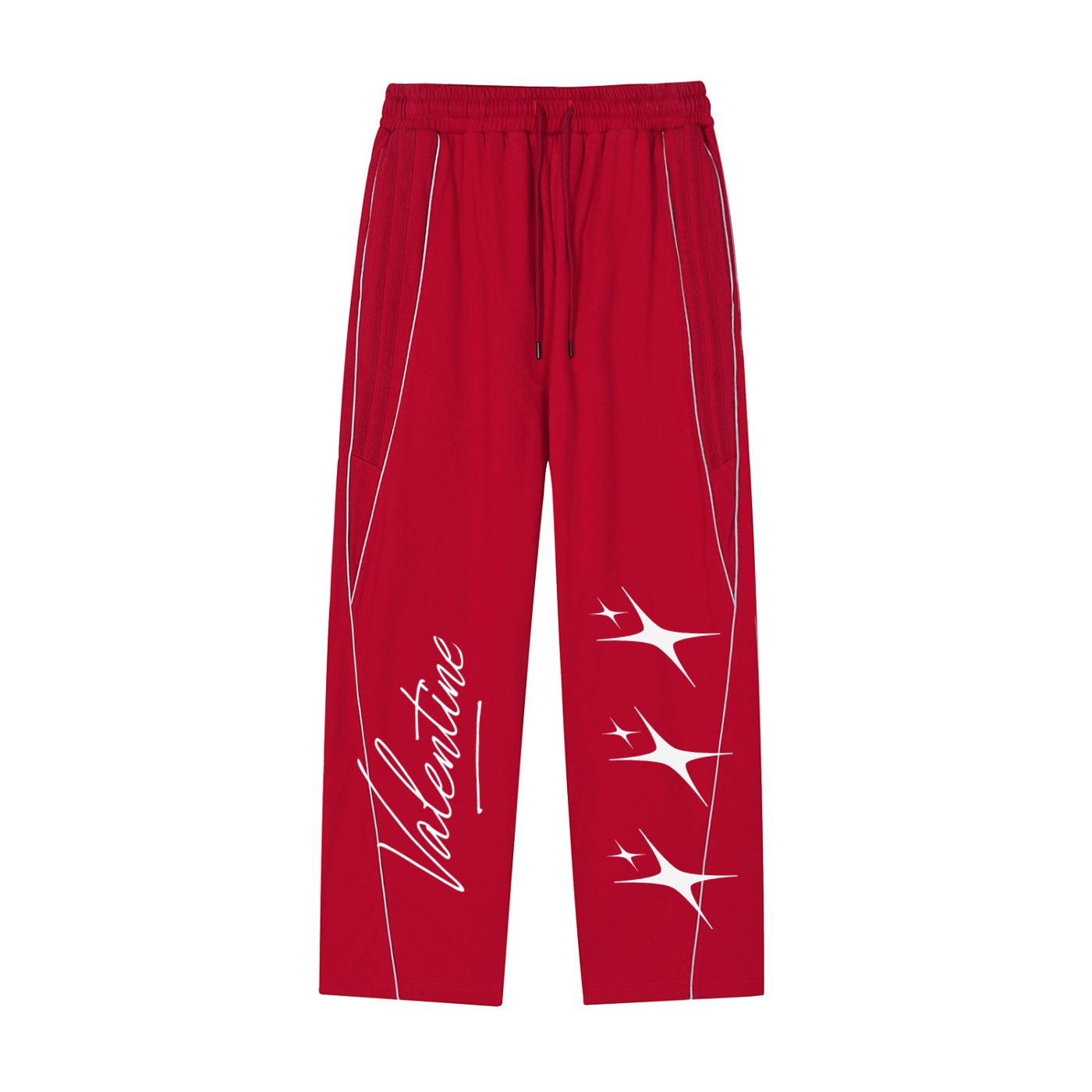 Valentine Mens Reflection Striped Straight-Leg Sweatpants