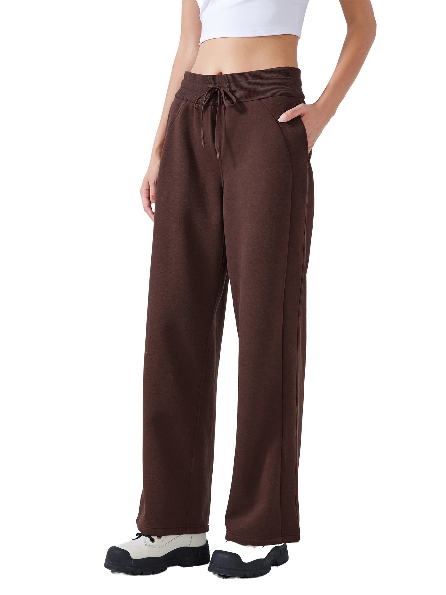 Black Straight Leg Tracksuit Pants