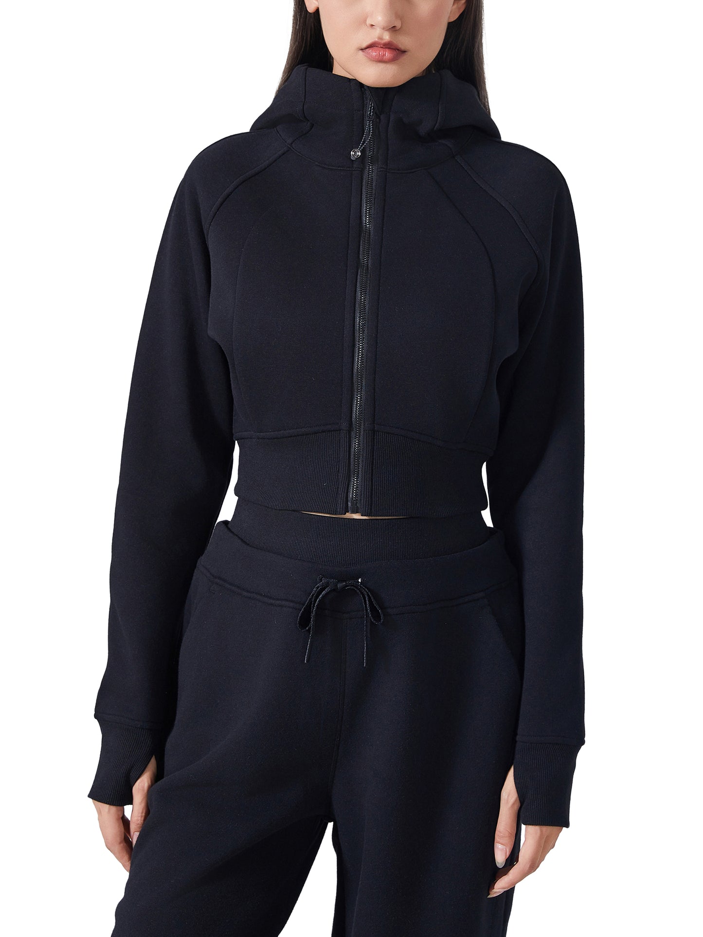 FATAL ATTRACTION Cropped Zip-Through Hoodie