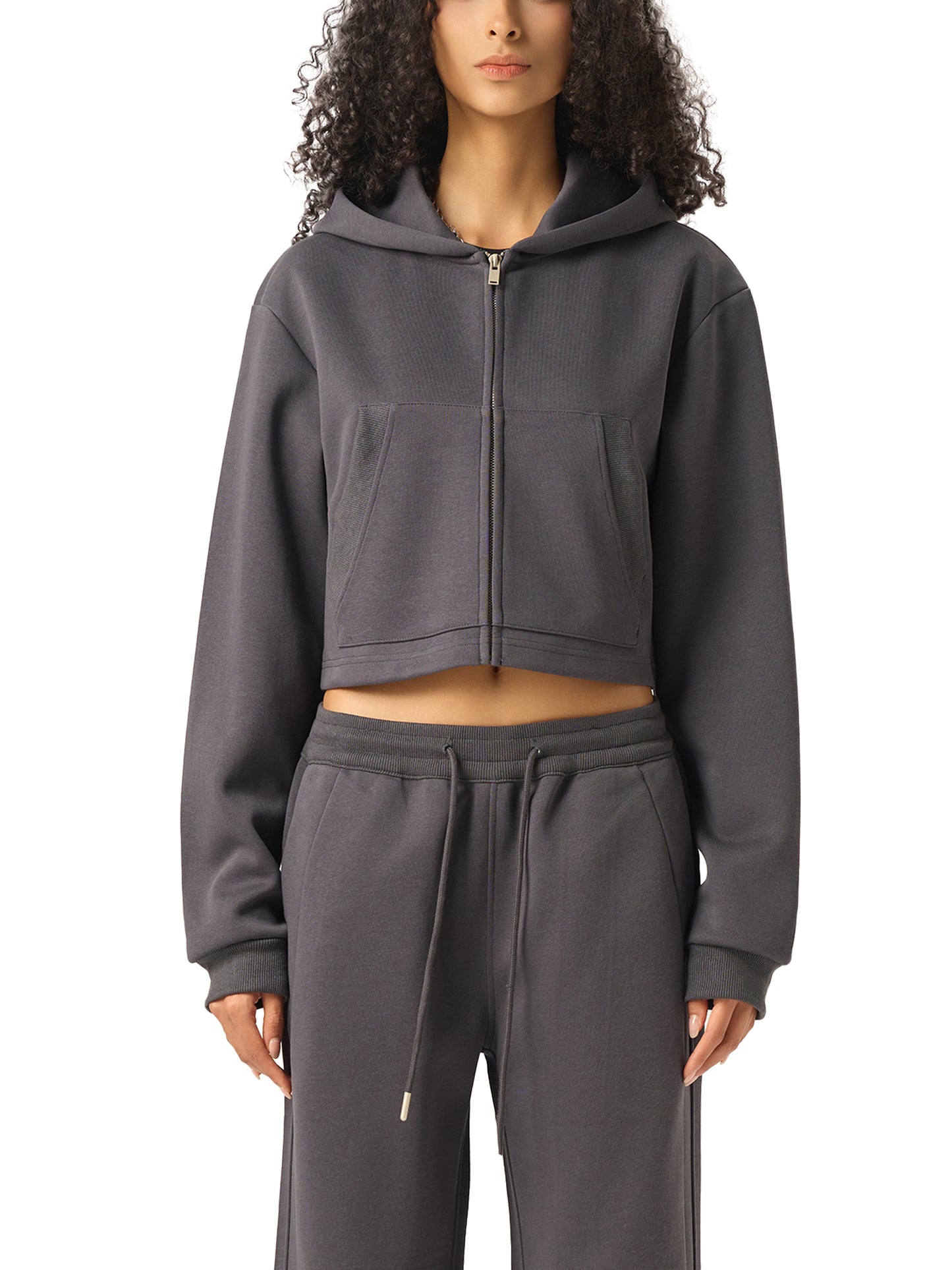 Miss Valentine Signed Essential Cropped Zip-Up Hoodie
