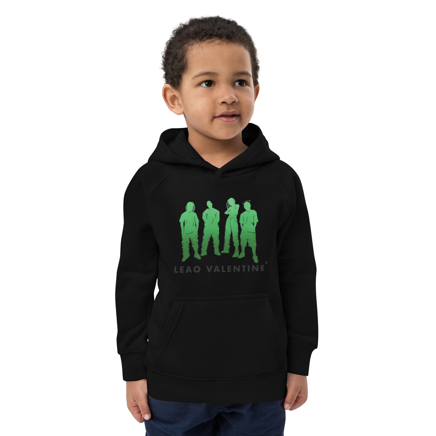 Kids Green Print Hoodie