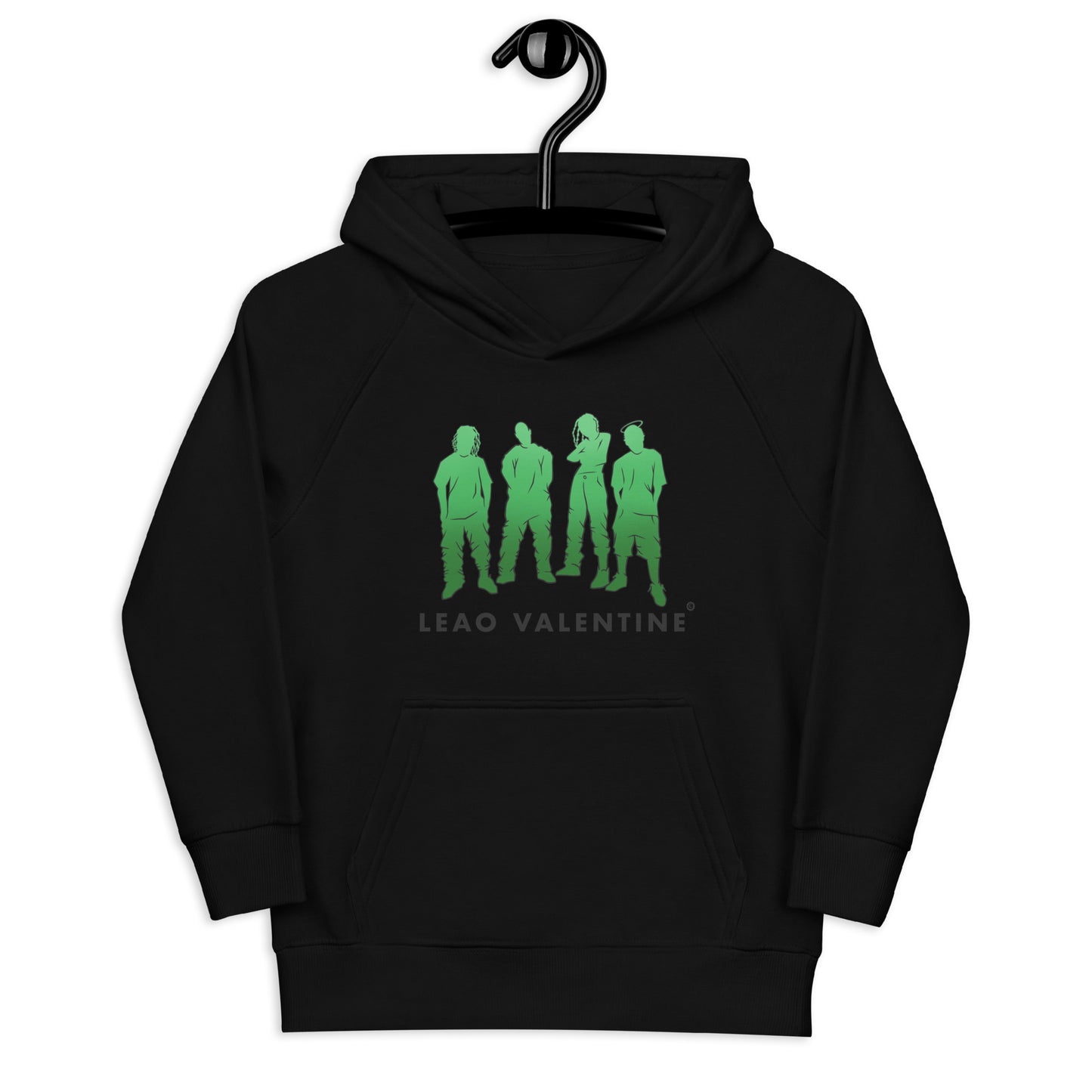Kids Green Print Hoodie