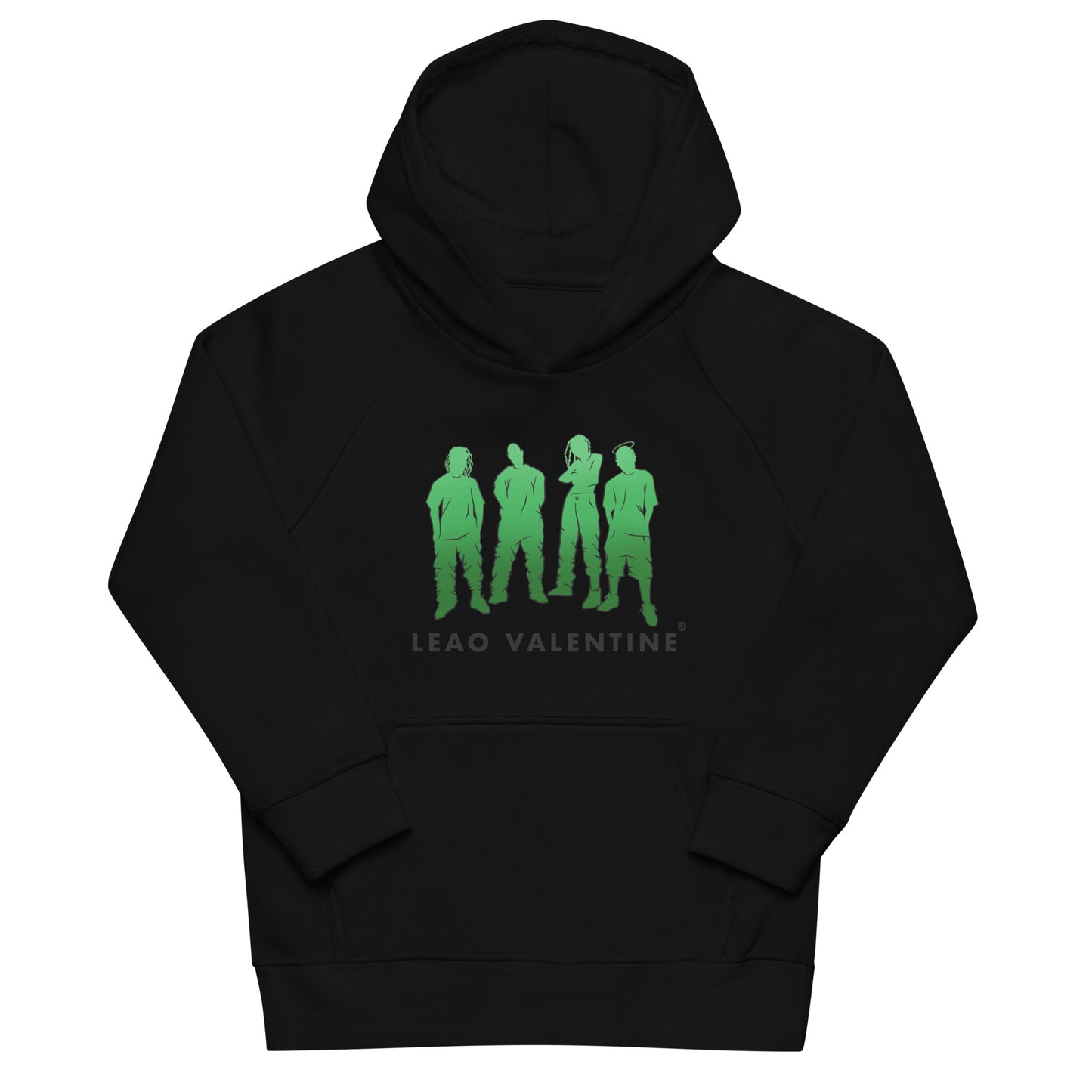 Kids Green Print Hoodie