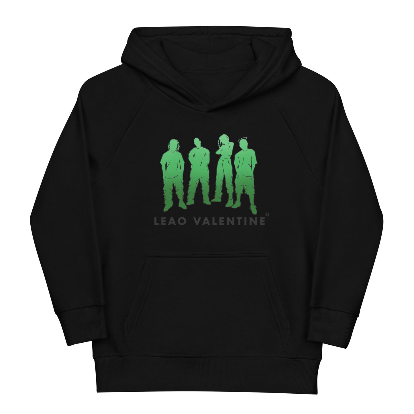 Kids Green Print Hoodie