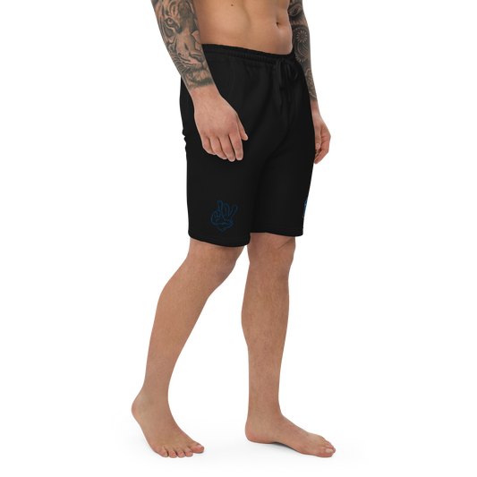 Men's Leao Black Leao Valentine fleece shorts with Double Print