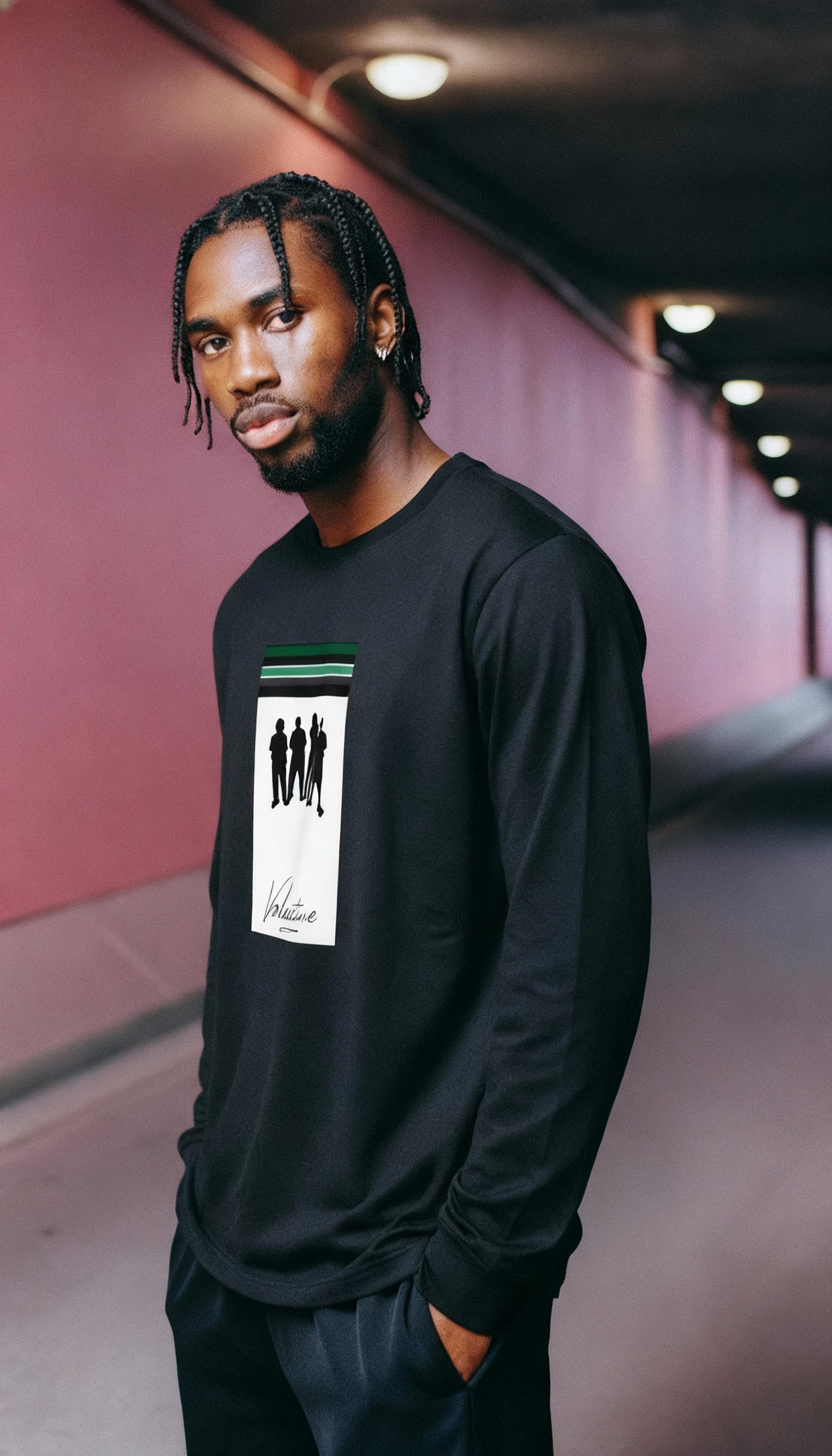 Mens Aura Line Long-Sleeve T-Shirt