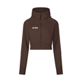 Womans Cropped Zip-Through Hoodie