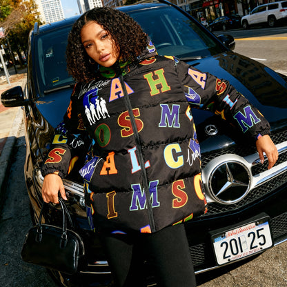 Valentine Letters Hooded Jacket Womans