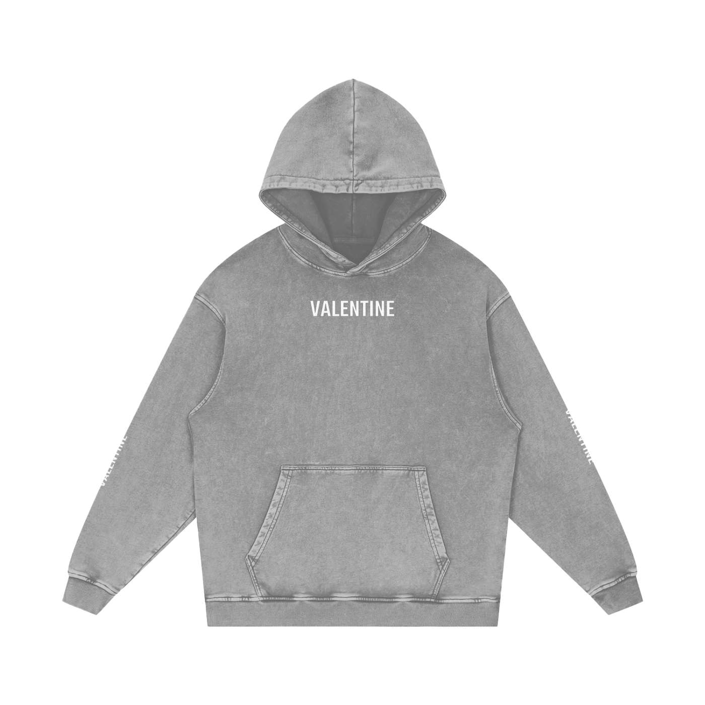 Snow Washed Grey Hoodie