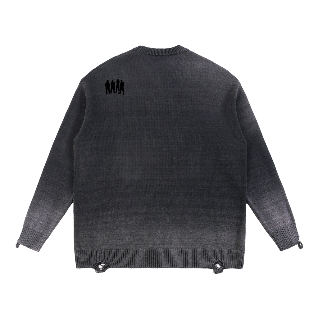 Distressed Ripped Crewneck sweater
