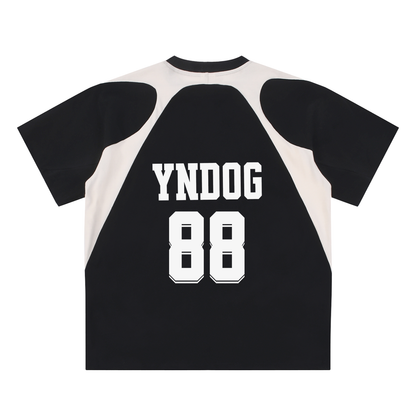 Contrast Panel Cotton T-Shirt - Sport Mode