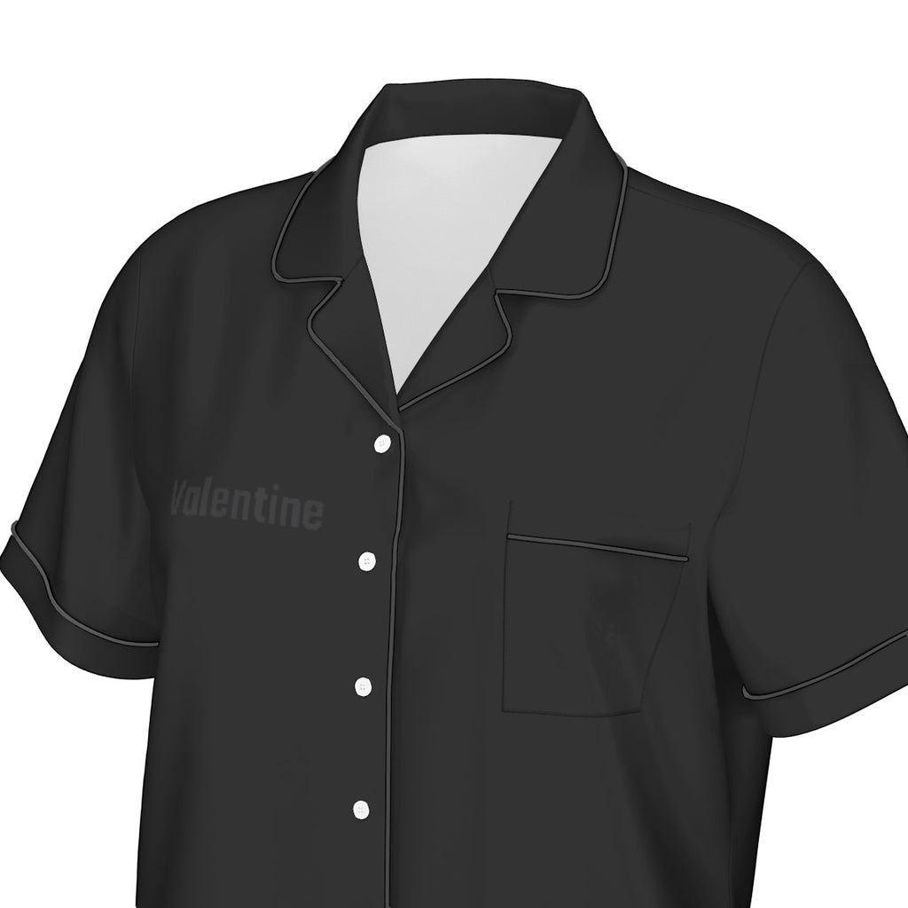 Black Silk Pajama Set