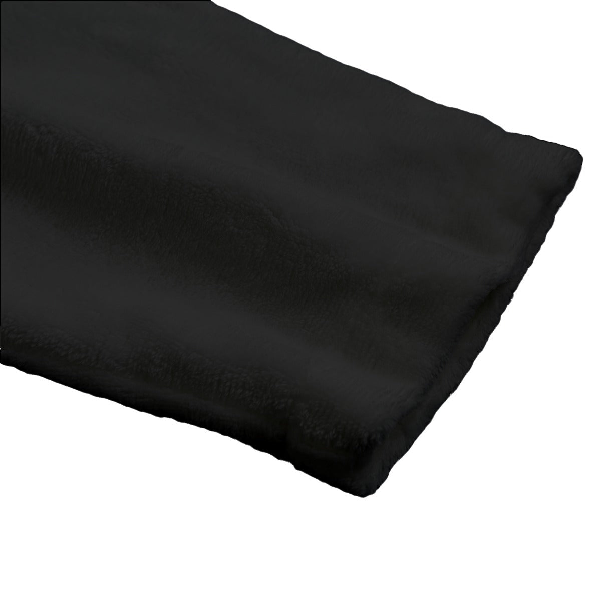 Black Flannel Hooded Bathrobe