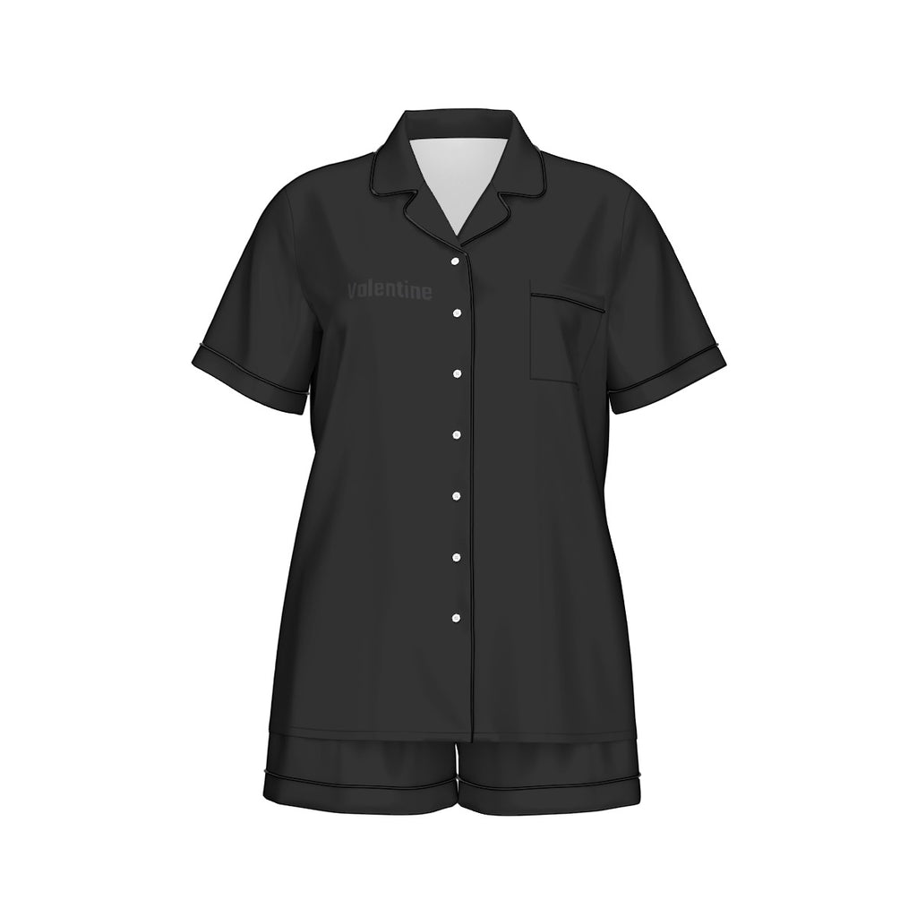 Black Silk Pajama Set