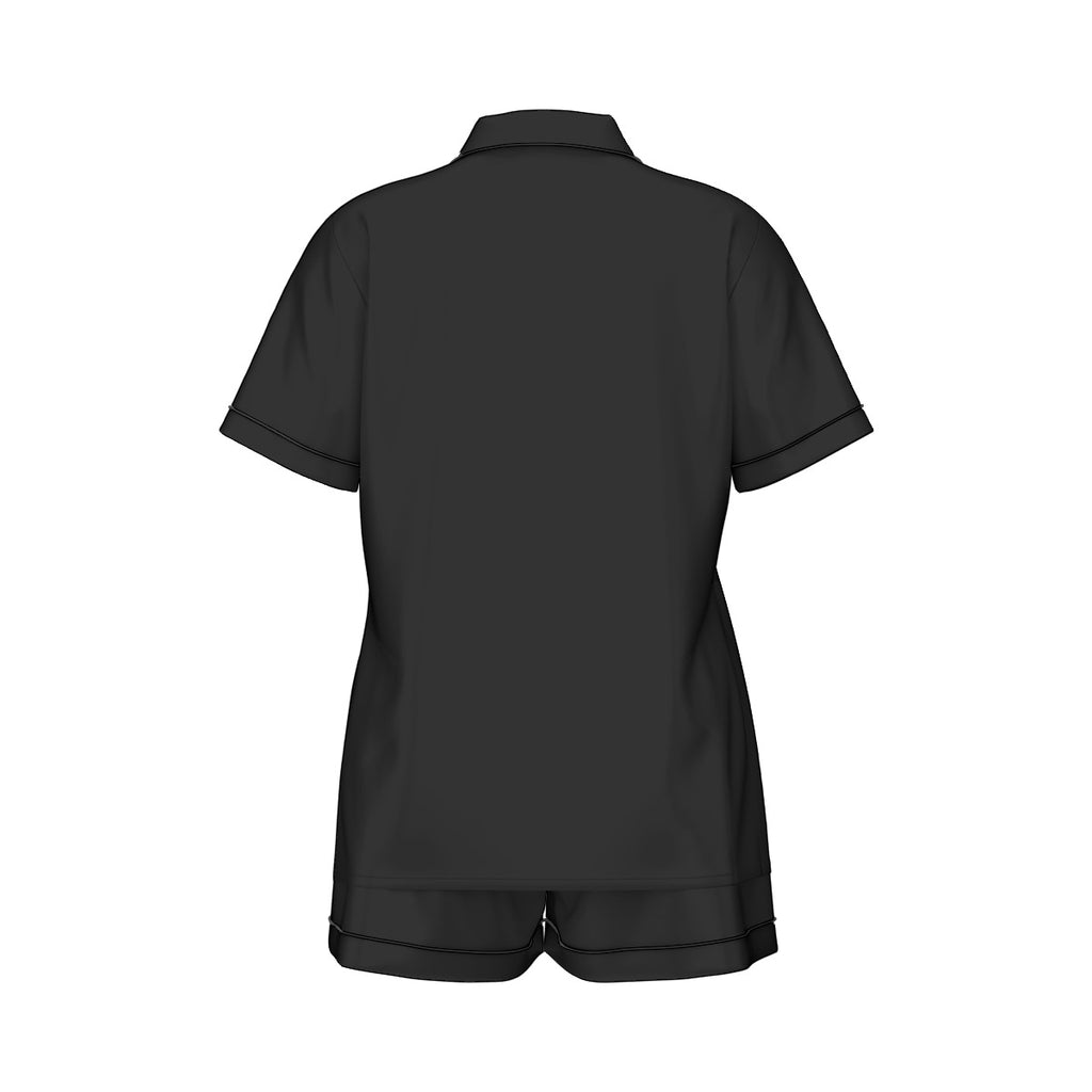 Black Silk Pajama Set