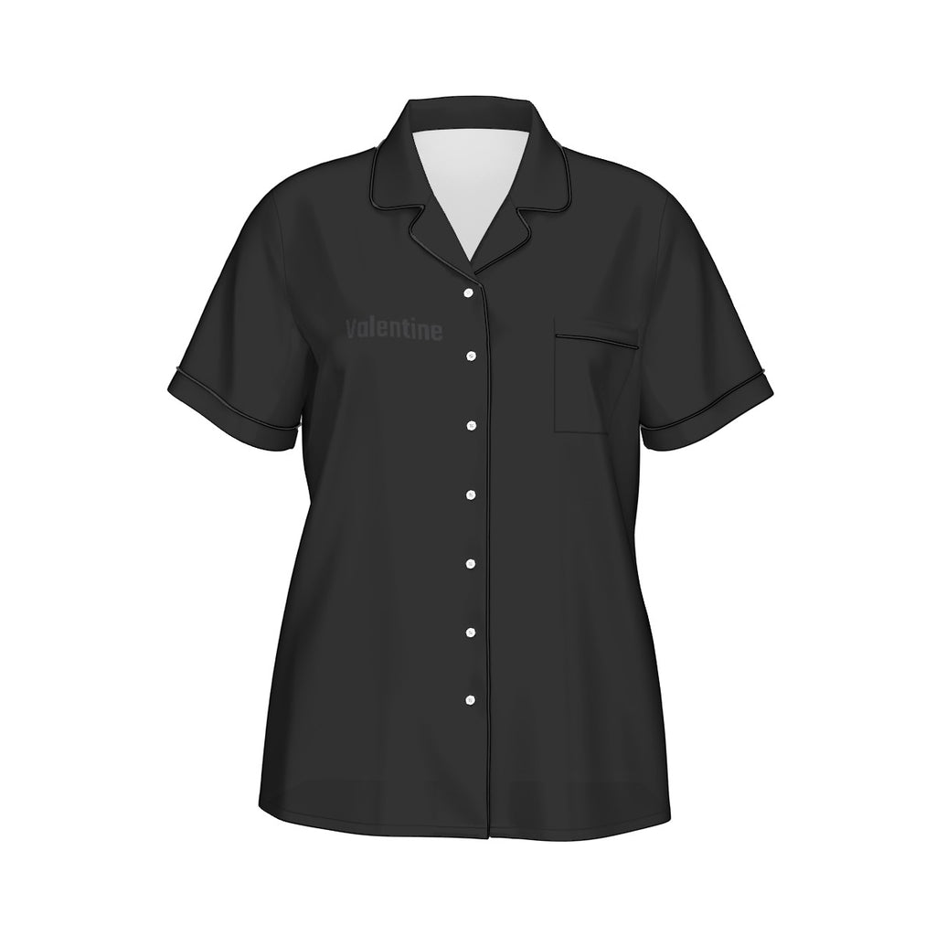 Black Silk Pajama Set