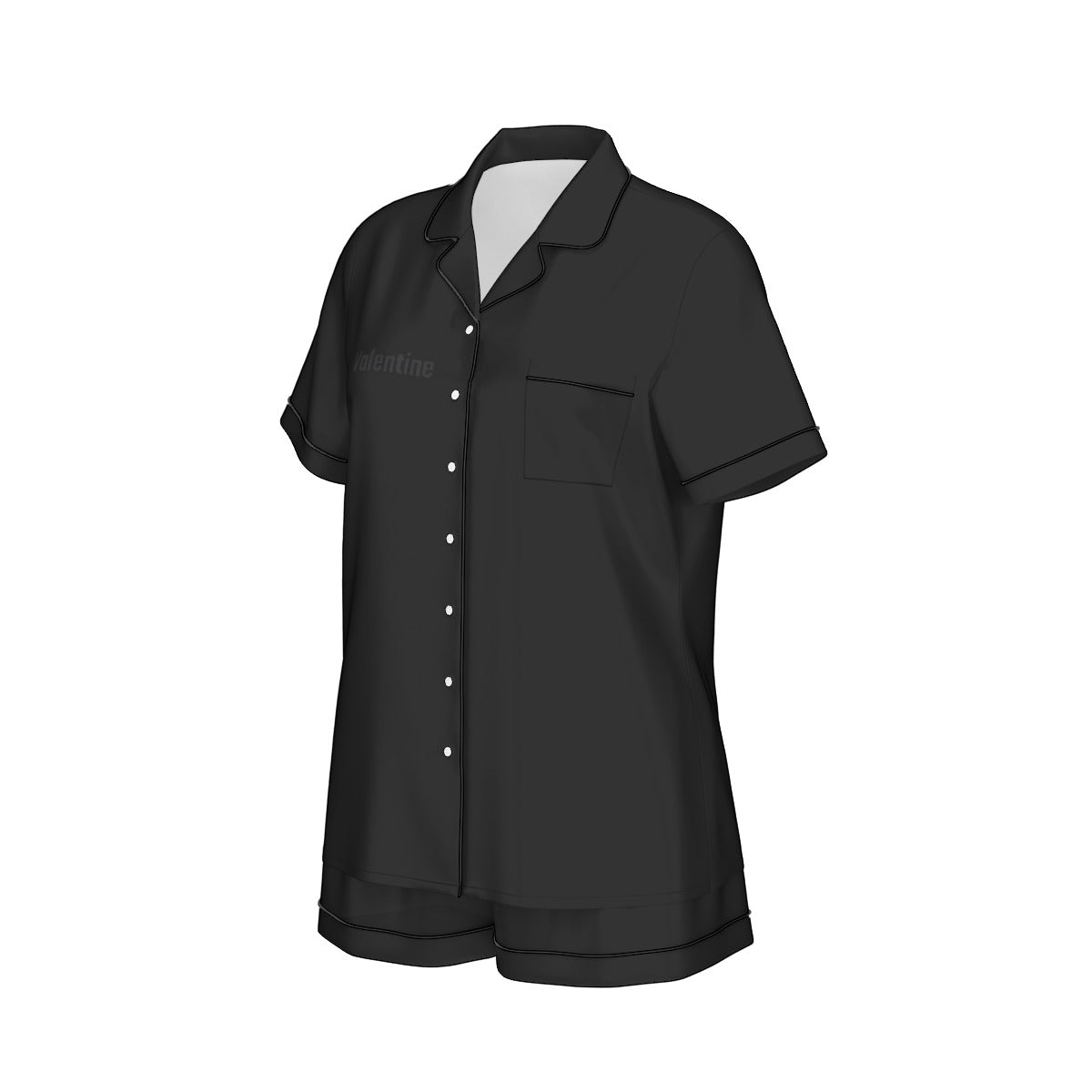 Black Silk Pajama Set