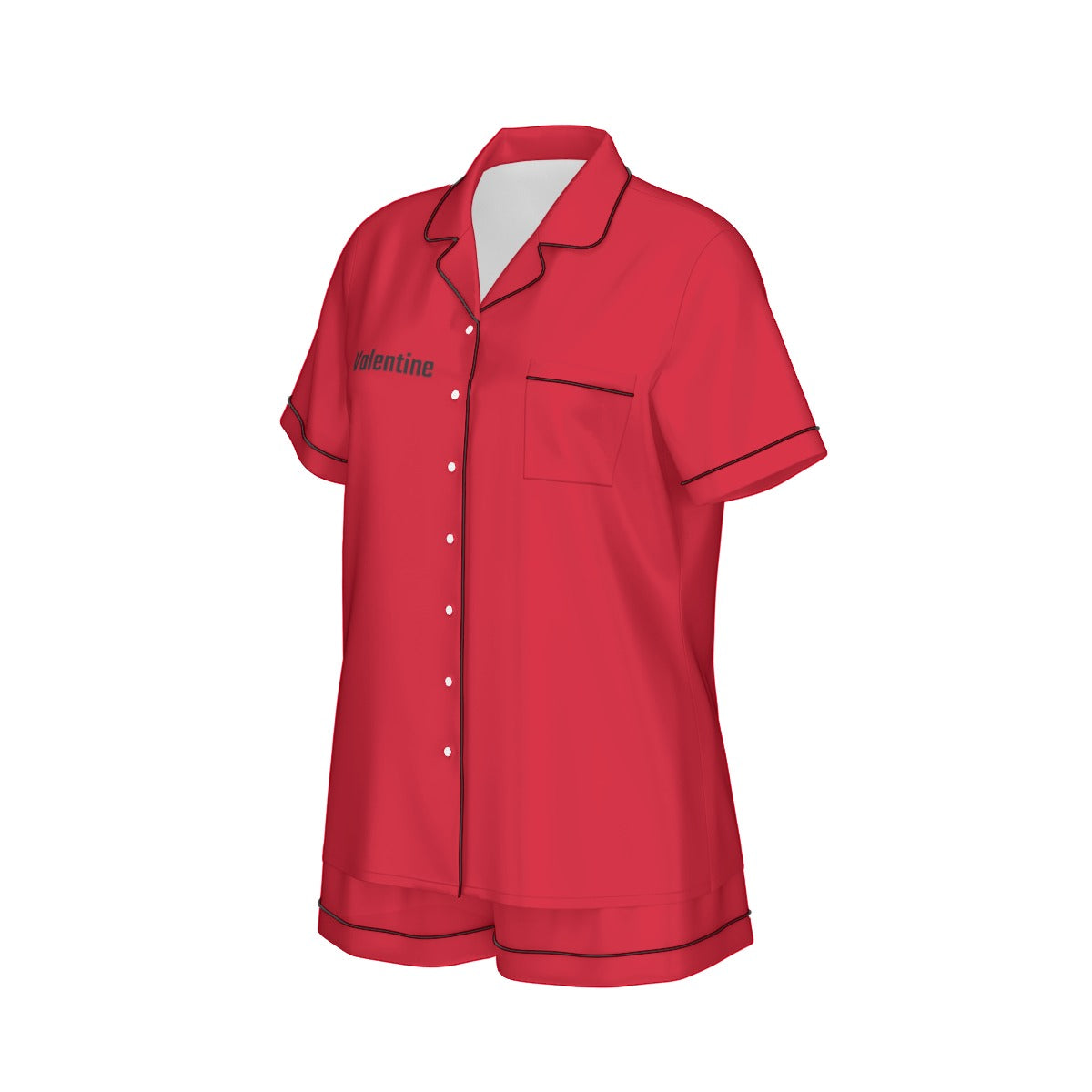 Red Silk Pajama Set