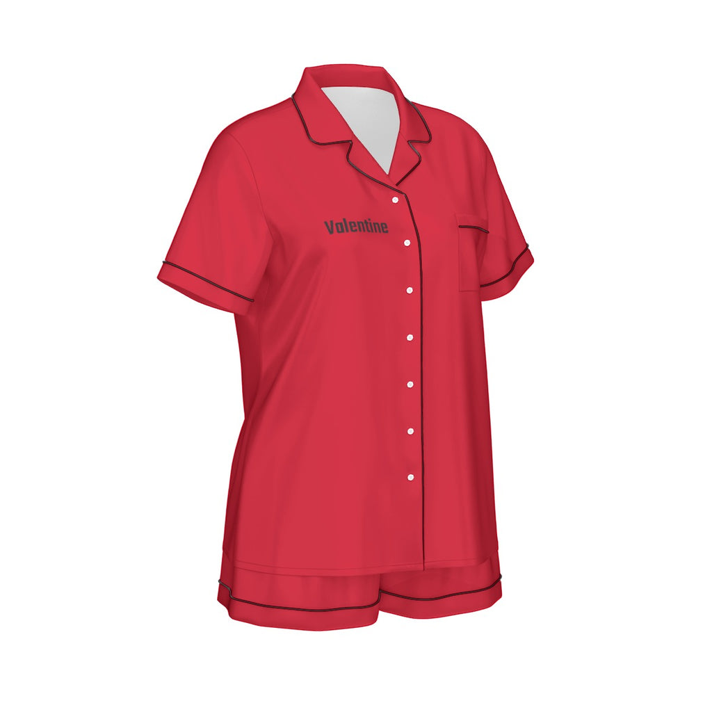 Red Silk Pajama Set