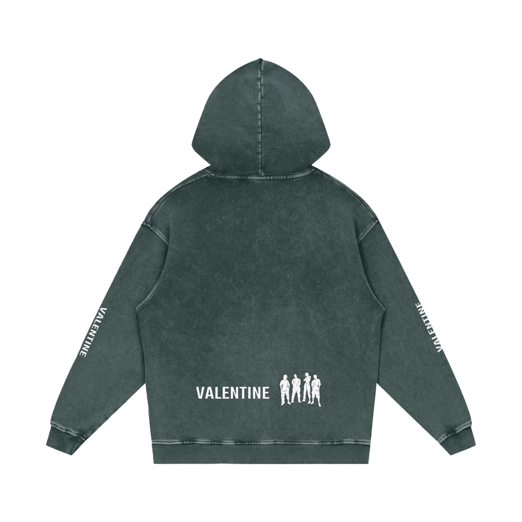 Snow Washed Green Hoodie