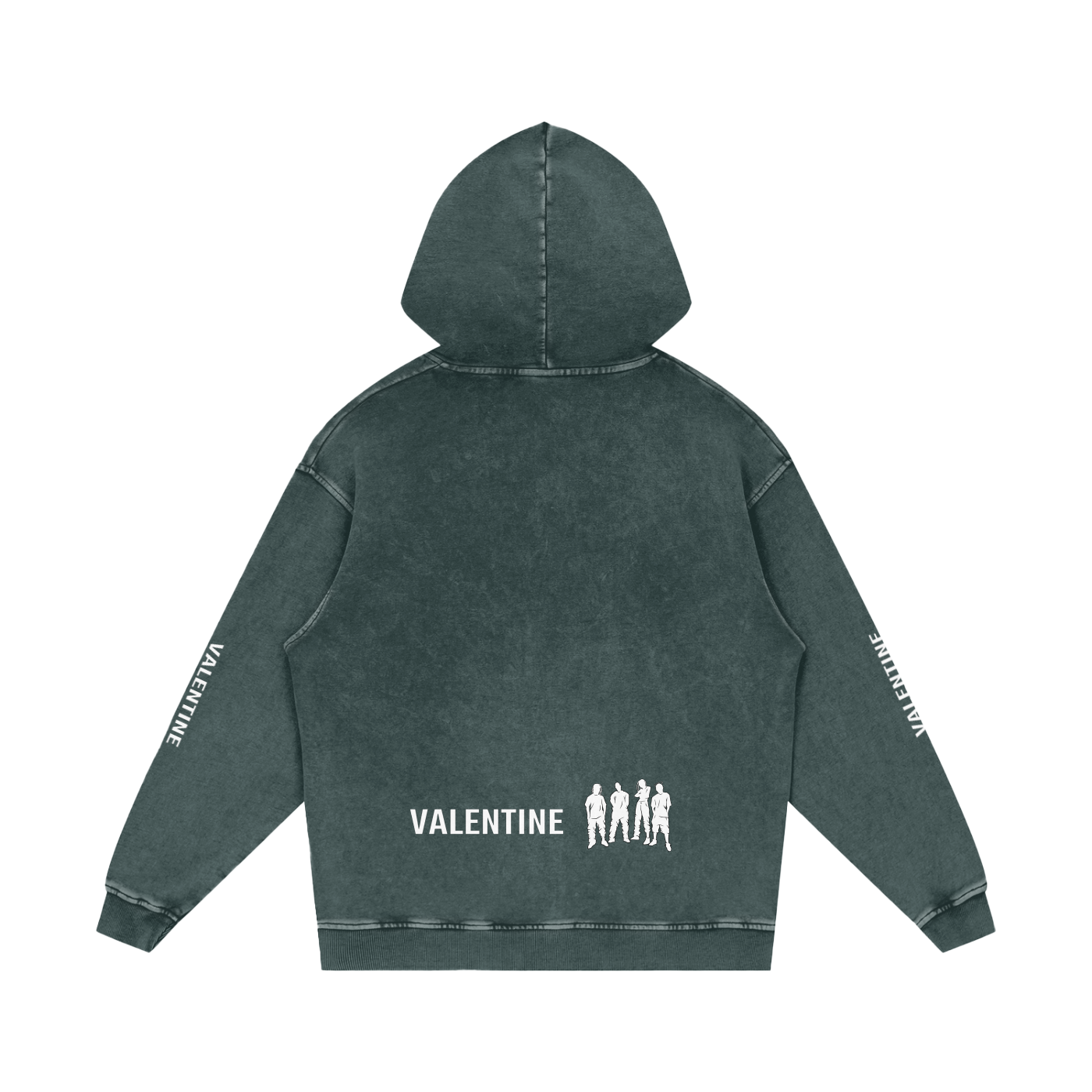 Snow Washed Green Hoodie