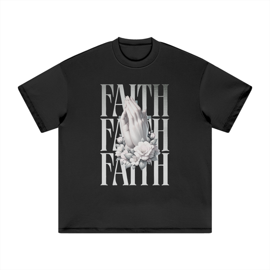 Black Heavyweight T-Shirt - Faith