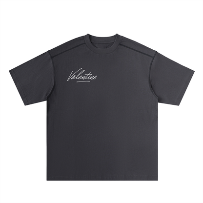 Valentine Oversized Stitched Cotton Tee