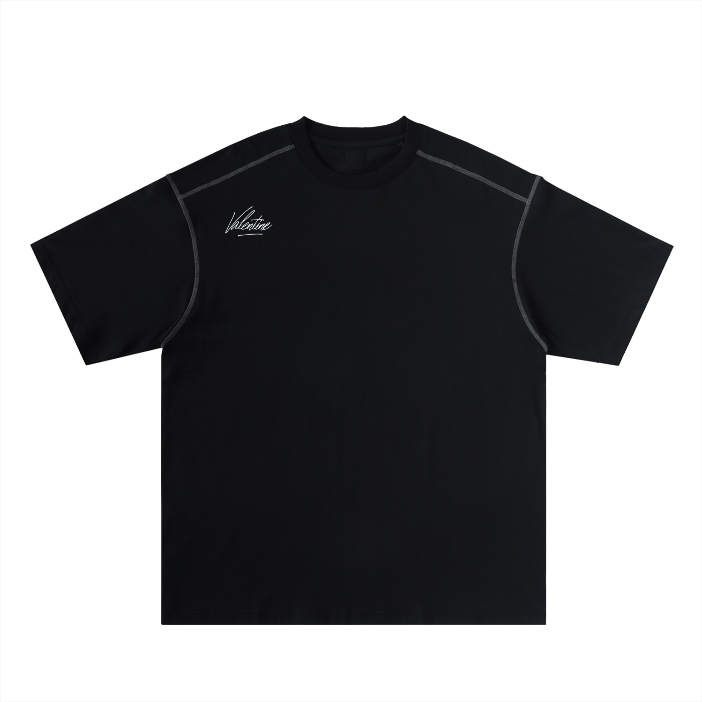 Oversized Contrast-Stitched Cotton Tee