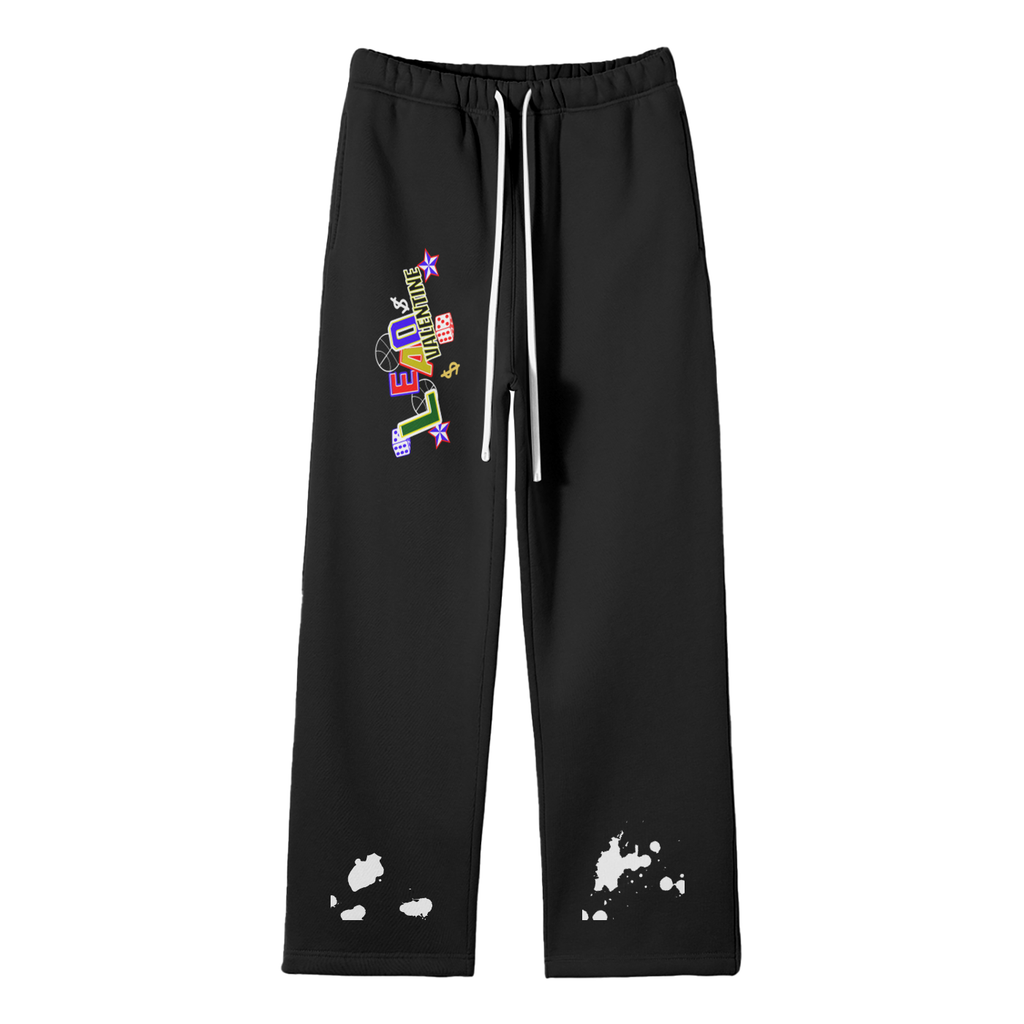 Mens Streetwear Straight Leg Pants- Playful