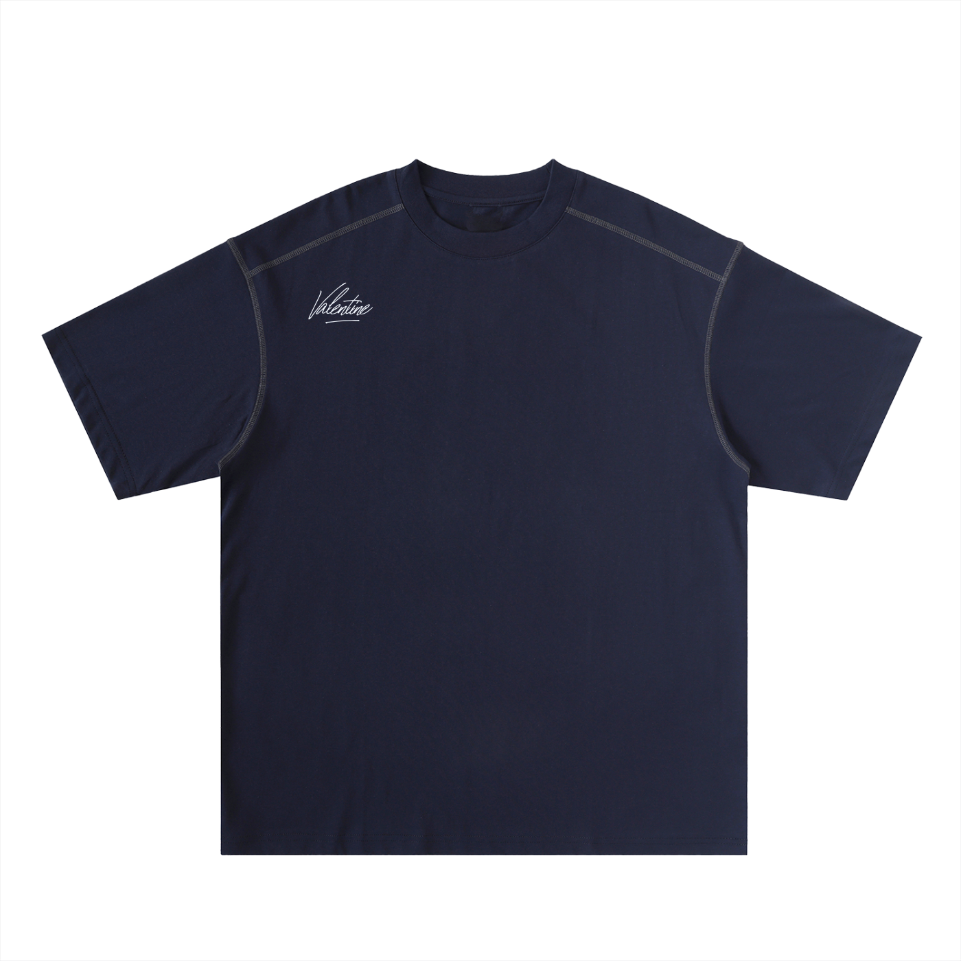Oversized Contrast-Stitched Cotton Tee
