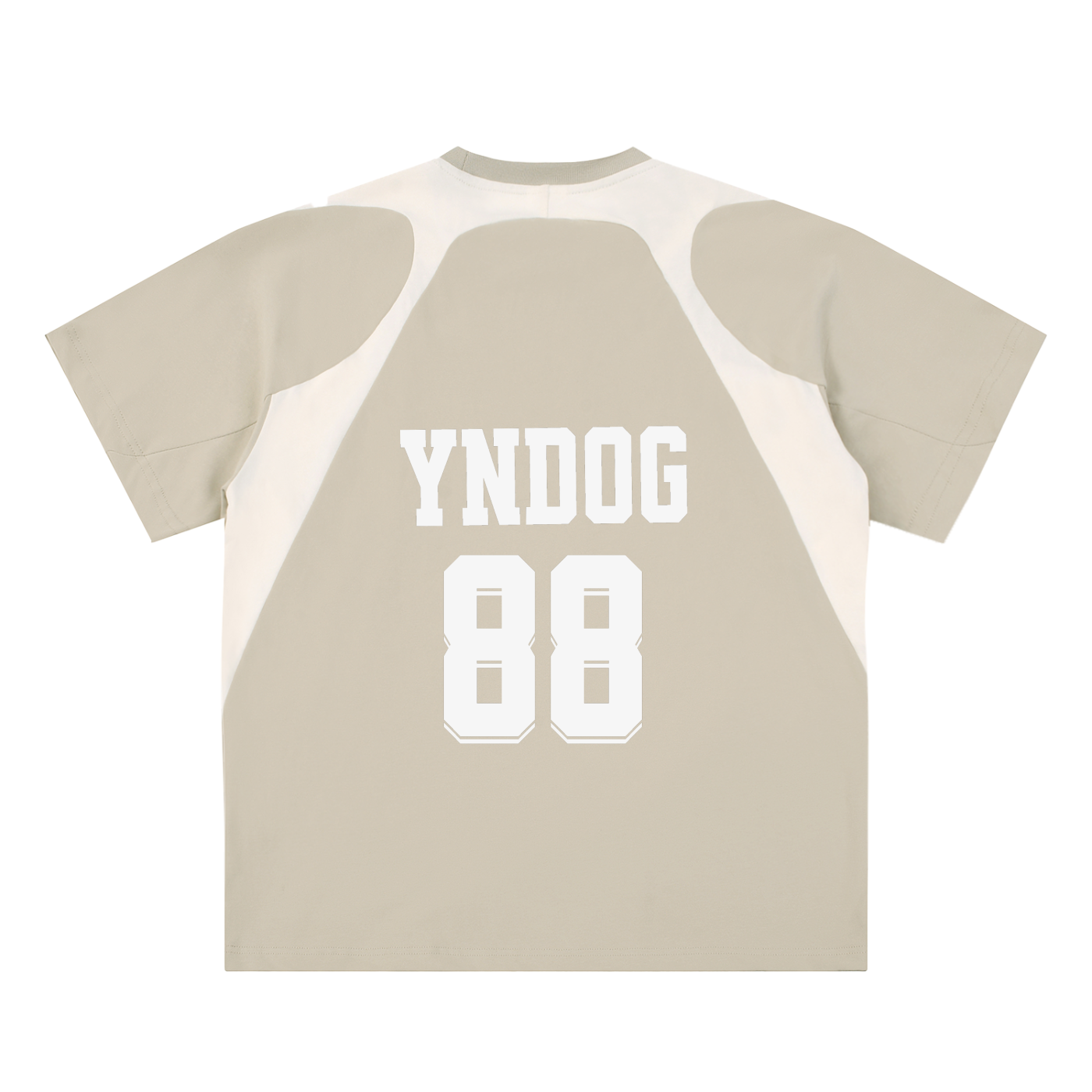 Contrast Panel Cotton T-Shirt - Sport Mode