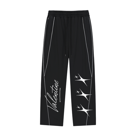 Valentine Mens Reflection Striped Straight-Leg Sweatpants