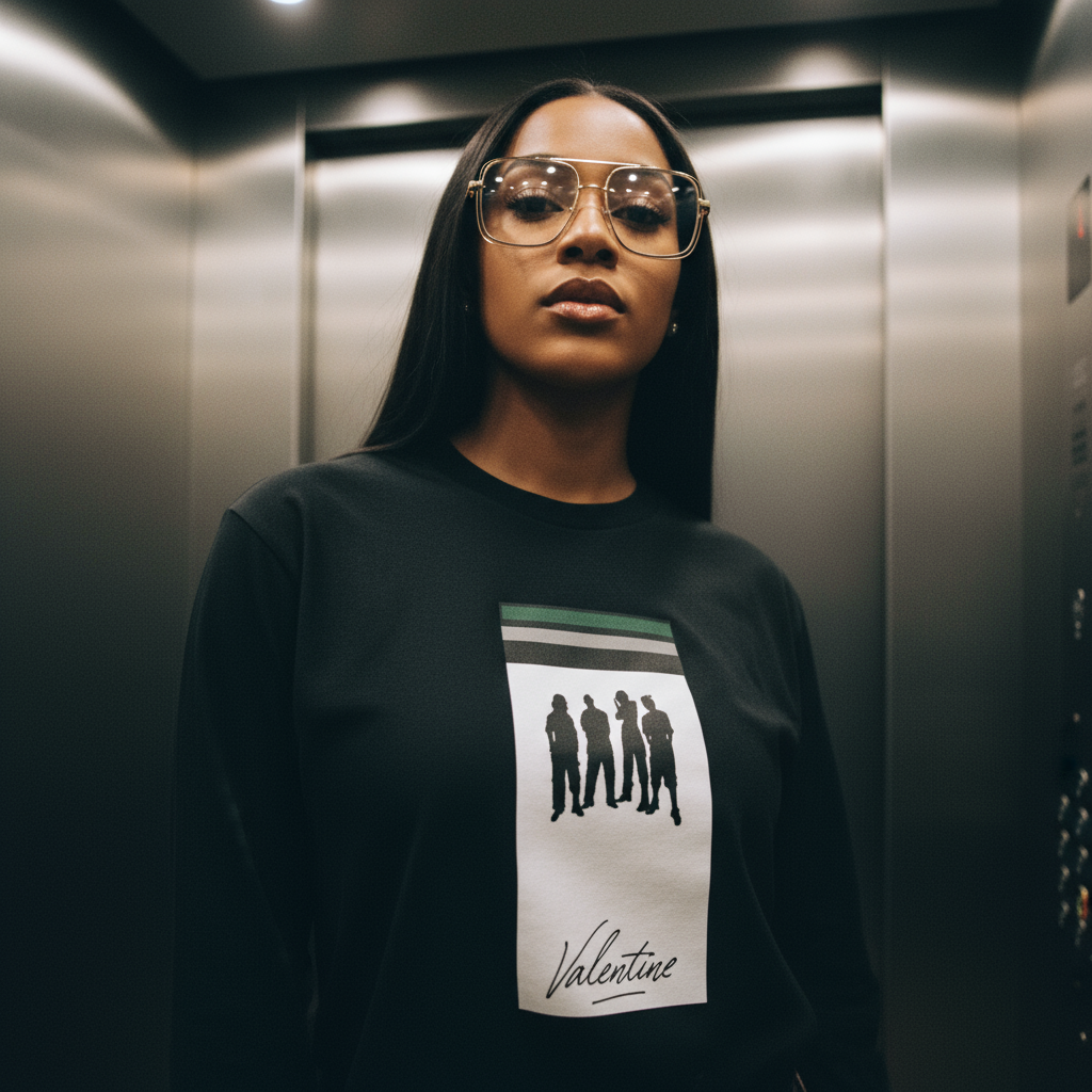 Womans Aura Line Long-Sleeve T-Shirt