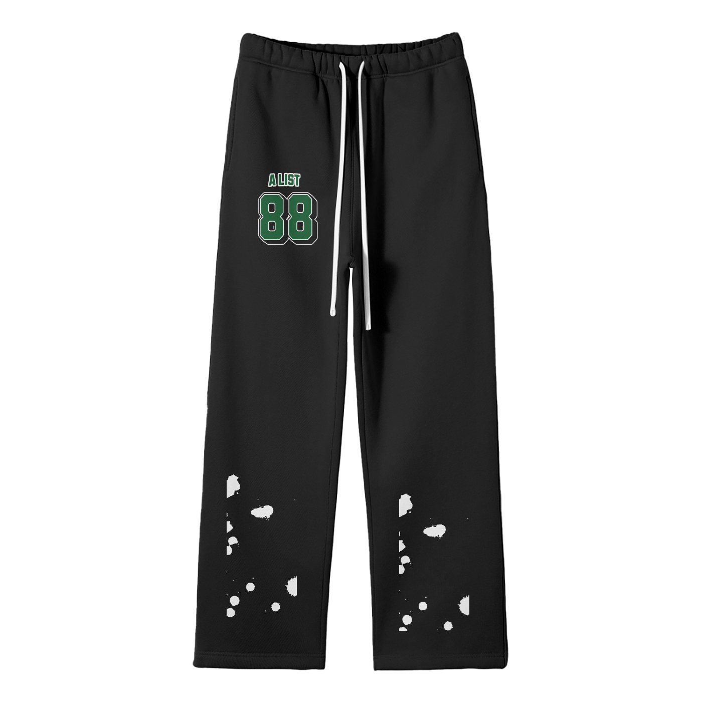 Streetwear Straight Pants- A List 88 Green