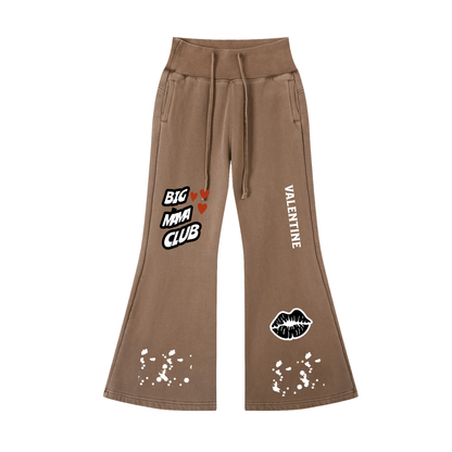 Big Mama Flared Fleece Pants (Brown)