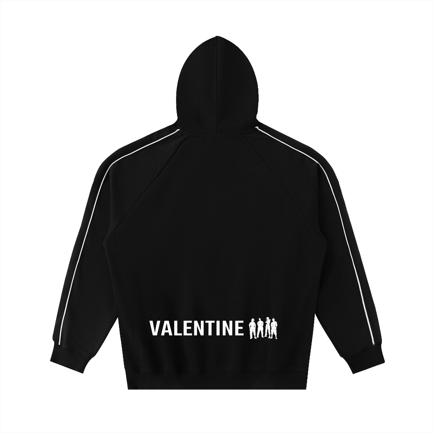 Valentine Contrast Piping Raglan Hoodie