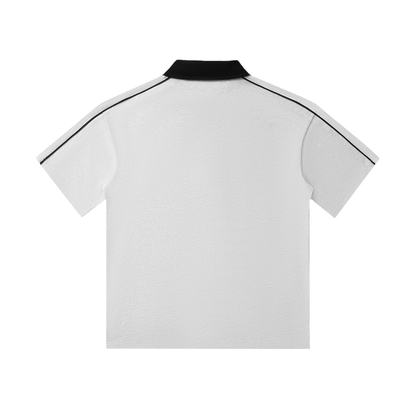 Valentine Contrast Collar Short-Sleeve Polo Shirt