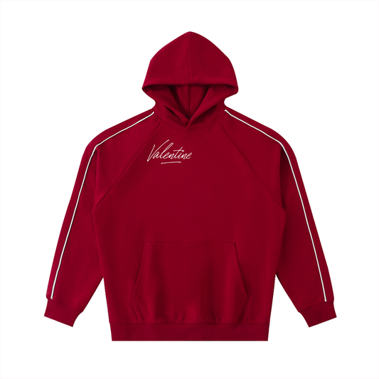 Contrast Piping Raglan Hoodie