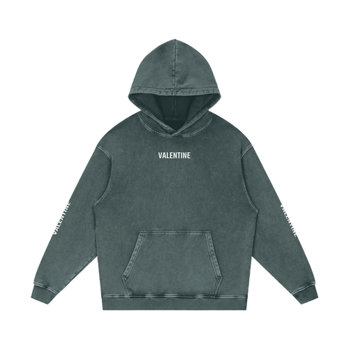 Snow Washed Green Hoodie