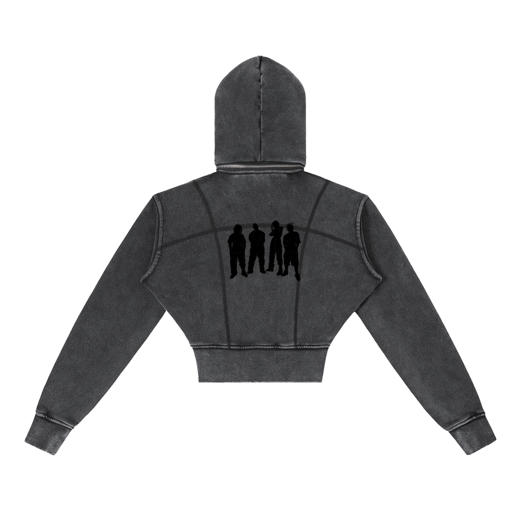 Big Mama Cropped Fleece Hoodie