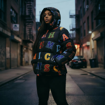 Valentine Letters Hooded Jacket Womans